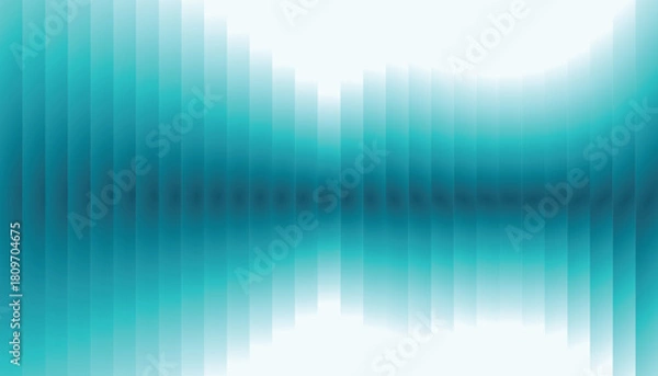 Obraz Teal Abstract Waveform Background with Smooth Gradient Lines and Soft Light Reflections