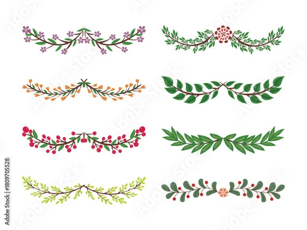 Fototapeta Elegant Floral Frames for Wedding and Event Designs