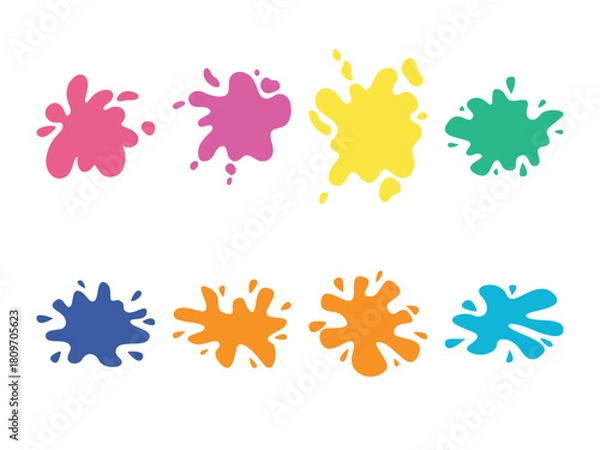 Fototapeta Vibrant Paint Splashes for Creative Design Projects