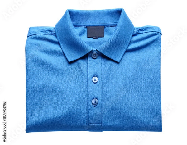 Fototapeta Classic Polo Shirt Front View, Solid Color, Isolated on Transparent Background