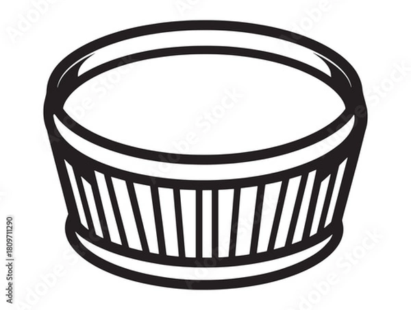Fototapeta Conga Hand Drum Icon Minimalist 2D Vector Art