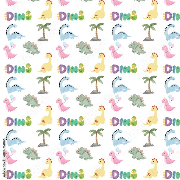 Obraz Seamless pattern background Kids Digital Design, Colorful Print Design. This design is suitable for scrapbooking, wallpaper, Vinyl stickers, stickers, Clothing printing, Printable decorations.	
