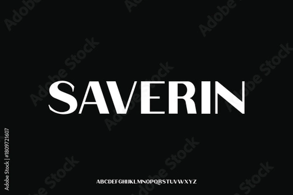 Fototapeta Display alphabet font vector design suitable for headline, poster, logo, magazine and many more