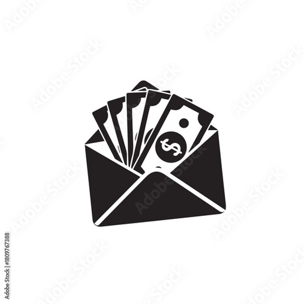 Obraz "Salary Payment and Money Mail Icon"