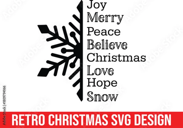 Fototapeta Retro christmas SVG Design