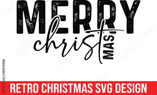 Obraz Retro christmas SVG Design