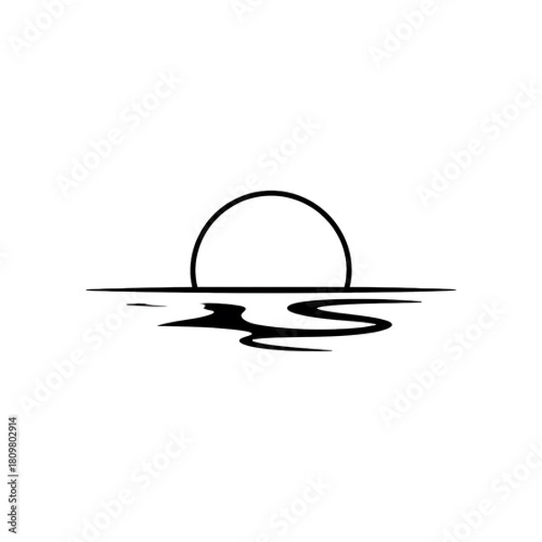 Obraz Abstract glowing geometric sun or planet with radiating light beams isolated on transparent background