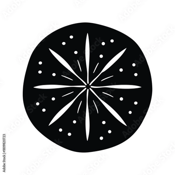 Obraz Sand Dollar Star Icon Vector Illustration