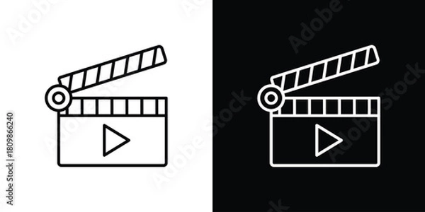 Obraz Film clapperboard icon. Modern simple vector collection