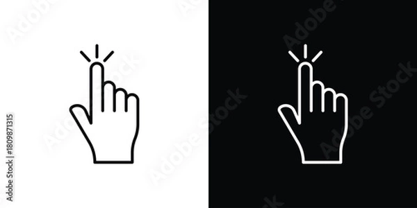 Obraz Hand click icon. Modern simple vector collection