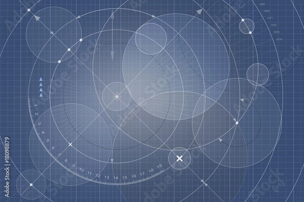 Fototapeta blue technical background