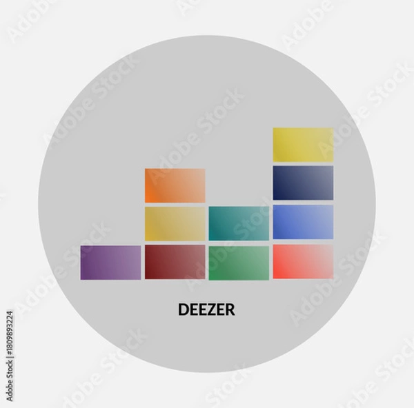 Obraz Color Block Dashboard  audio App Icon