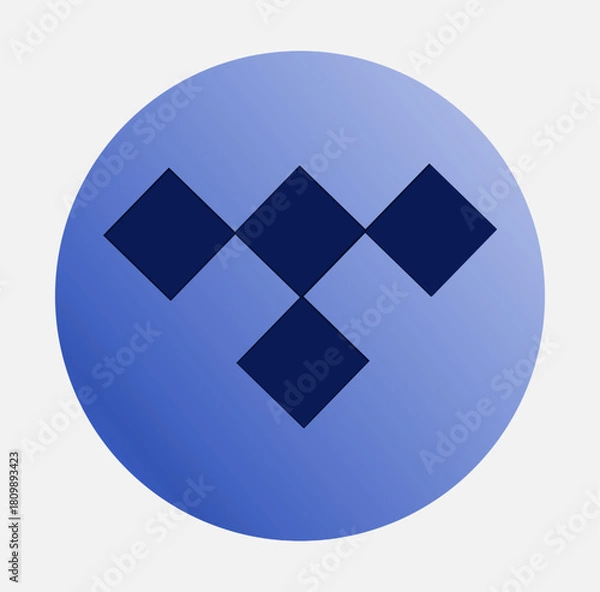 Obraz Blue Geometric Audio App Symbol