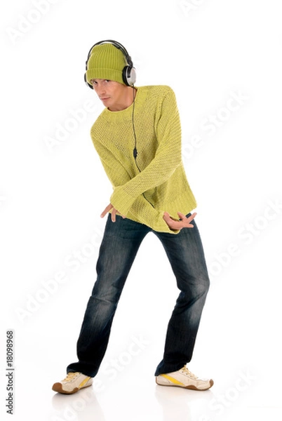 Obraz Dancing Teen headset