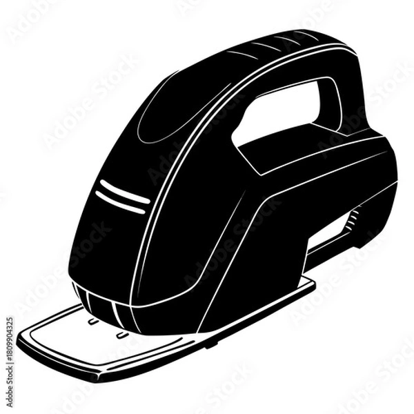 Fototapeta Contour wood trimmer with a simple design on a white background for woodworking tools