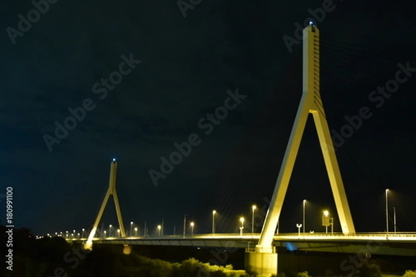 Obraz 江別　美原大橋ライトアップ