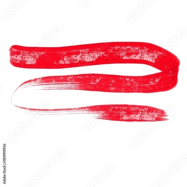 Obraz red lipstick on white background