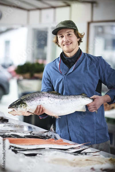 Obraz Fresh fish in a fishshop