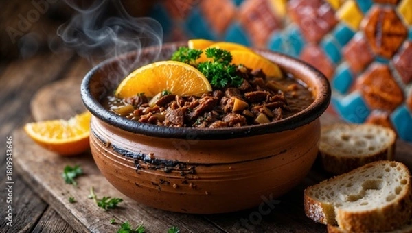 Fototapeta Feijoada in Ceramic Pot