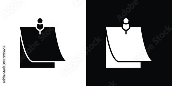 Obraz Sticky note icon - perfect for UI UX design