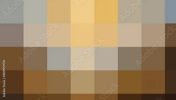 Fototapeta Abstract Geometric Pattern with Warm Neutral Colors on White Background