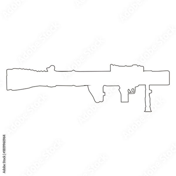 Fototapeta Rifle Outline