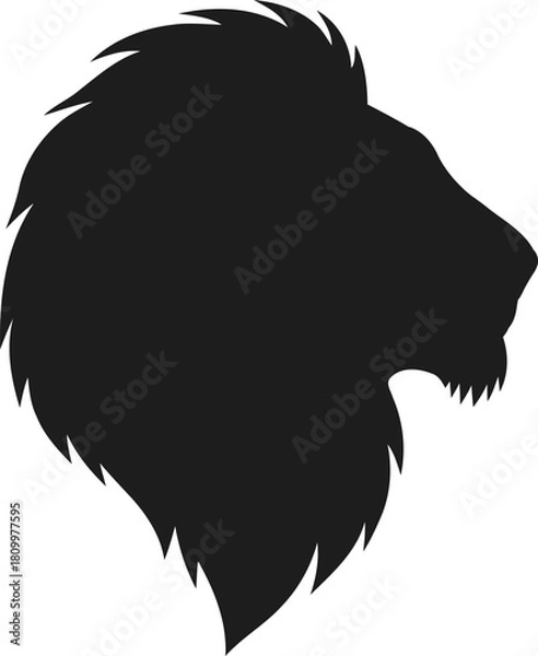 Obraz A side view lion head icon