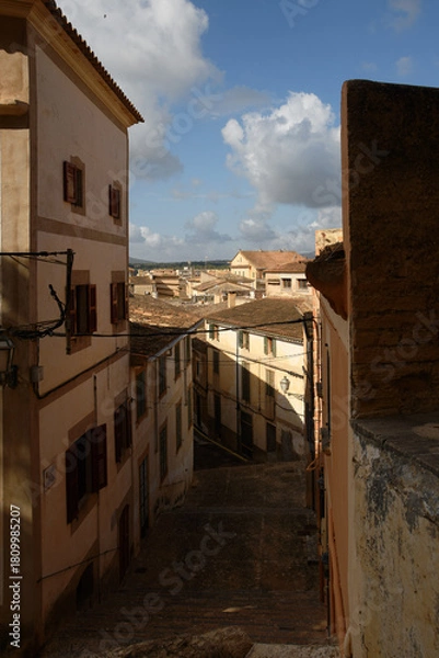 Obraz old buildings and small streets in Arta, Mallorca (Spain)