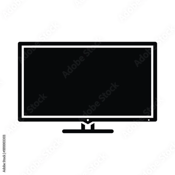 Obraz Modern flat screen television with a black display and stand