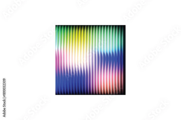 Obraz Spectrum waves bright neon glow effect  gradient back round vector image made by adobe illustrator.
