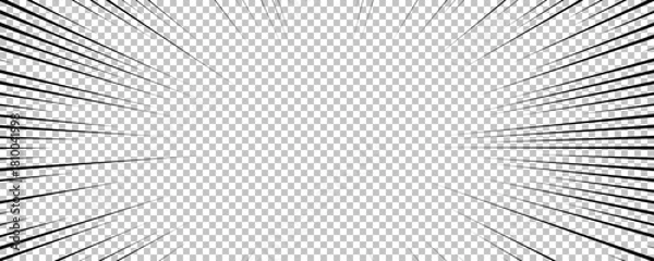 Obraz Black comic book transparent background