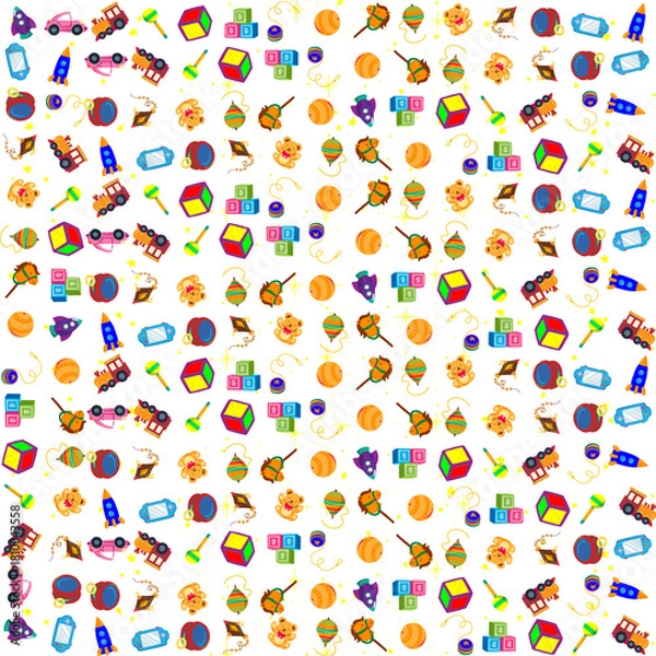 Obraz Children’s Toy Pattern Illustration