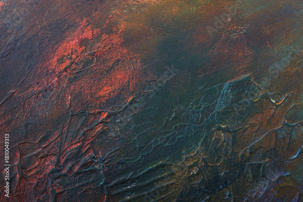 Obraz Abstract vibrant colorful brush stroke texture with artistic grunge surface background