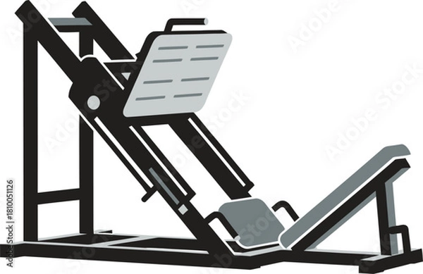 Obraz Lower body strength trainer equipment depicted in clean bold vector silhouette Vector illustration
