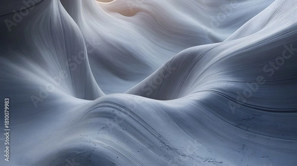 Obraz Monochrome Abstract Landscape with Smooth Ridges and Subtle Light Creating a Minimalist and Serene Background