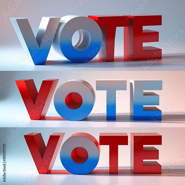 Fototapeta Encourage civic duty Vote now for a better future