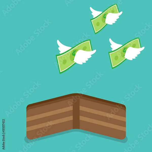 Obraz Money Flying From Wallet