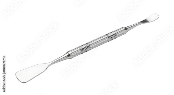 Fototapeta Stainless steel laboratory spatula instrument isolated PNG with Transparent Background