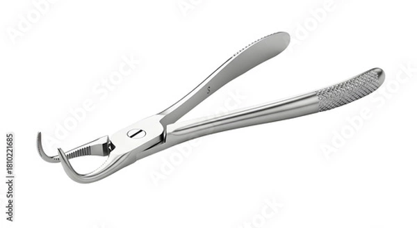Fototapeta Dental extraction forceps instrument isolated PNG with Transparent Background
