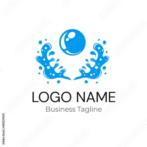 Obraz Logo Water Drop Splatter Business Vector Design Template