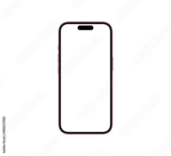 Obraz iPhone 16 Pink, front view.