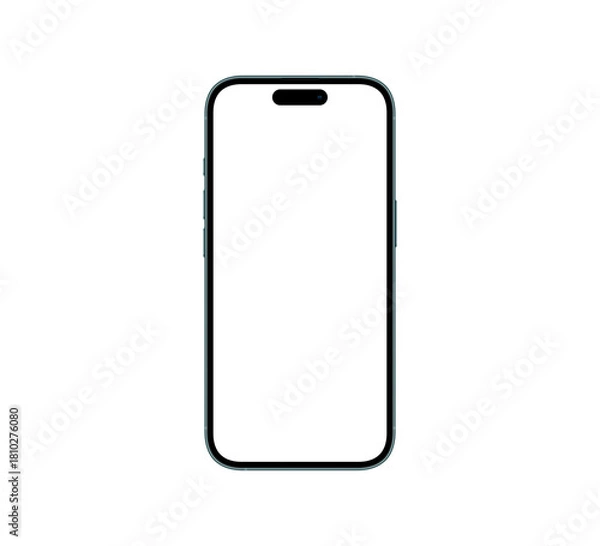 Obraz iPhone 16 Teal, front view.