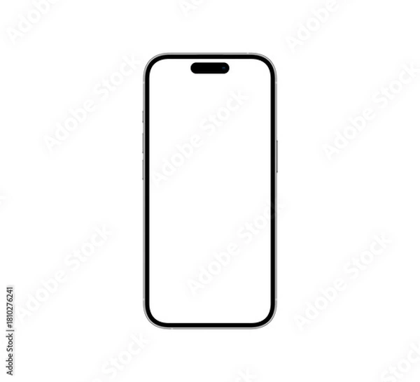 Obraz iPhone 16 white, front view.