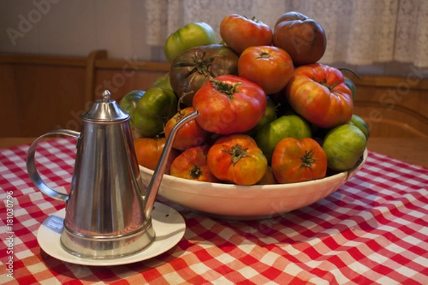 Obraz ecological tomatoes tomates ecológicos