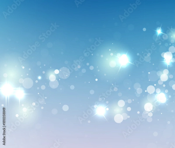 Fototapeta Romantic Vector Bokeh Background With Soft Light Glow