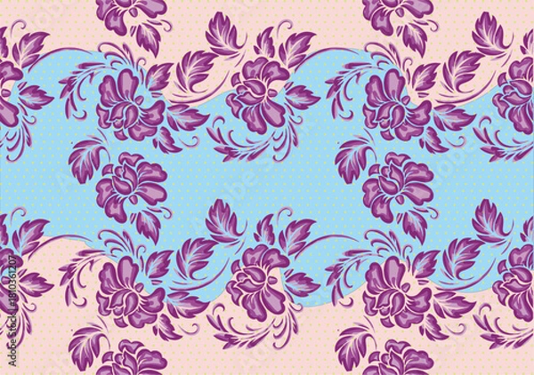 Obraz A variety of Indonesian batik that is very famous for its floral motifs