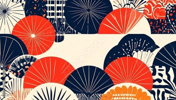 Obraz お正月に使えるアブストラクト和柄背景6