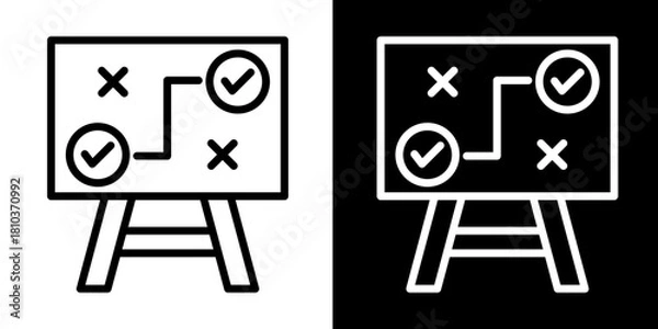 Obraz Scenario Planning  Icon Set White Style Collection