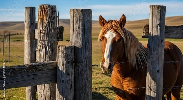 Obraz Falabella miniature horse with a small, elegant body and gentle posture standing on grassy terrain. Known as one of the smallest horse breeds, admired for its calm and friendly nature.