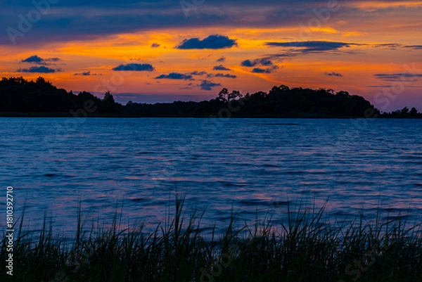 Obraz Orange sunset-Cedar Key